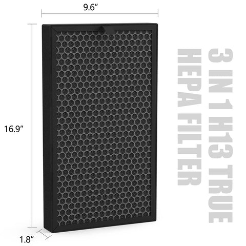 Two Pack Replacement Filter For KJ350G Air Purifier With Three Stage True HEPA H13 Filtration And Activated Carbon, Fits TOSOT KJ350G.