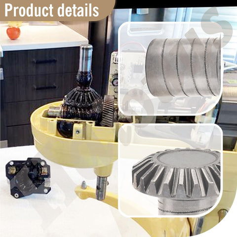 Whirlpool Compatible Stand Mixer Bevel Gear Kit 9703337 9703338 Replacement Worm Gear Set detailed in yellow mixer