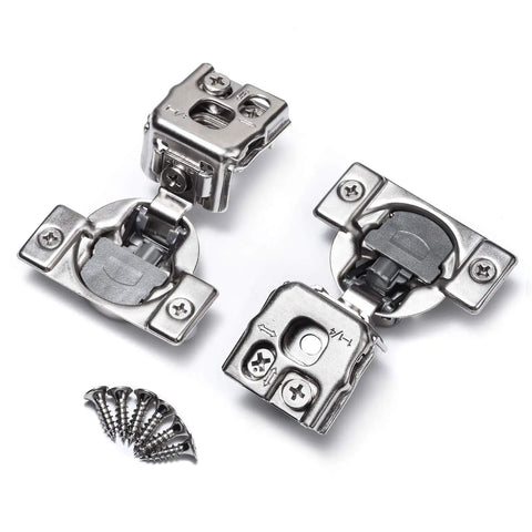 Forty Pack Pro Grade Soft Close Cabinet Hinges For Face Frame Doors One Quarter Inch Overlay Satin Nickel 3D Adjustable Concealed Damper Skip The Slamming No Sweat Install Smooth Operation
