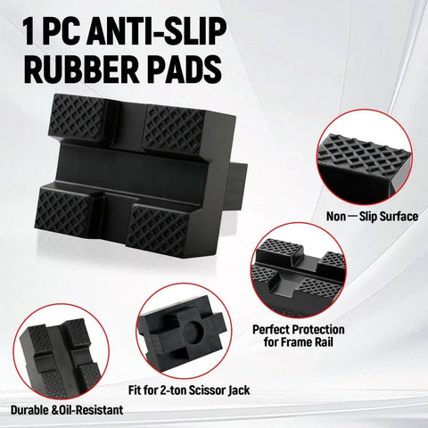 Universal Scissor Jack Pads Rubber Pinch Weld Saddle Protector For Two Ton Jacks Anti Slip Car Lift Pad