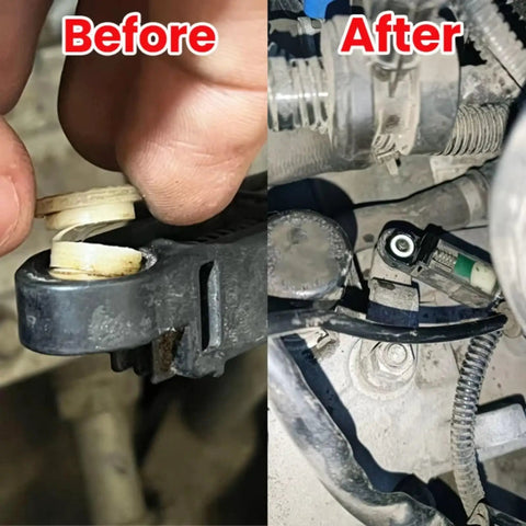 Before and after of Premium Transmission Shift Cable For Focus MK3 2010-2019 Gear Shifter Bushing Kit With Durable End Cap Lever Rod Assembly Built Tough And Heat Resistant To Keep Your Ride Shiftin Smooth No More Slippage Or Squeaky Gears.