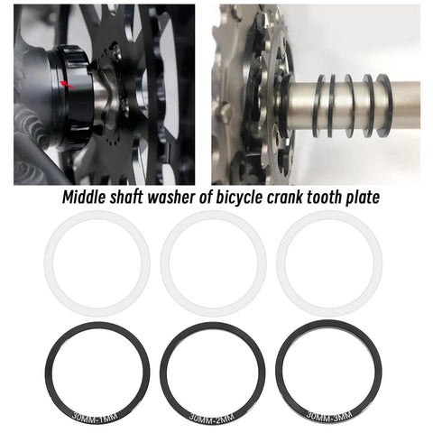 12 Piece 30Mm Bike Bottom Bracket Washer Set With Stainless Steel Shims And Aluminum Spacers For BB86 BB91 BB92 BB30 PF30