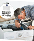 Man repairing appliance with open kit of 390 Count Serrated Tooth Lock Washers Set M3 To M10 Stainless Steel Heavy Duty Push On Locking Fasteners
