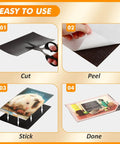 Step-by-step use of Adhesive Magnetic Sheets 12 By 16 Inches, 20 Mil Thick, 12 Packs Flexible Magnetic Paper Sheets