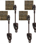 Weatherproof Sun Shade Bungee Kit With End Caps For Exterior Roller Shades And Outdoor Blinds Includes 4 Bungee Tie Downs 4 Receivers
