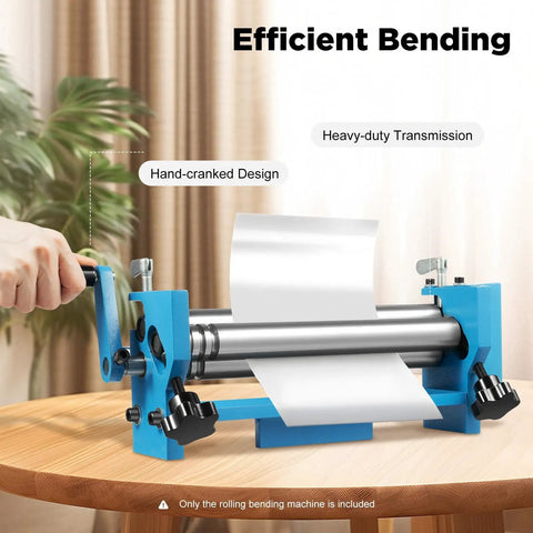 Rock Solid Manual Slip Roller 300 Mm Wide Sheet Metal Roll Bender Hand Crank Press For 2Mm Aluminum And 1Mm Steel Auto Panels Ductwork Garage Ready Setup