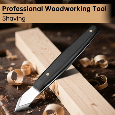 Deadly Sharp 5CR15 High Carbon Steel Marking Knife With Double Beveled Blade Solid Wood Handle on wooden surface.