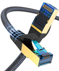 Cat 8 Ethernet Cable 6 Ft High Speed Gaming And Gigabit Ethernet Beefy Heavy Duty 26AWG 40Gbps 2000MHz Shielded FTP For Xbox PS5 Router