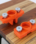 Pro Level Hella Slick Edge Banding Glue Dispenser With Adjustable Pressure For Furniture Cabinet Making On 10 To 30mm Boards, orange plastic design.