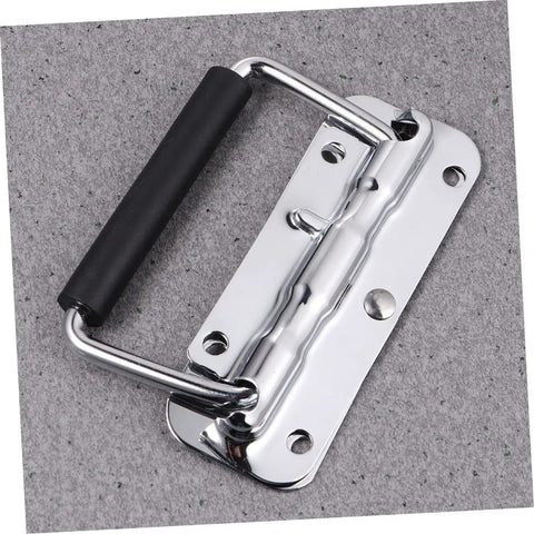 Kickass Two Pack Folding Spring Loaded Case Handle Heavy Duty Industrial Cabinet Pull For Suitcases Toolboxes And Luggage Trunks Secure Grip Hardware Design
