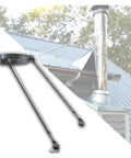 Heavy Duty Adjustable Roof Bracket For Chimney Stove Pipes With No Sweat Setup and Weather Proof Stainless Steel Mounting Hardware.