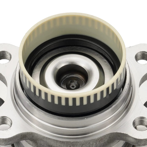 Close-up of 2 Pack 512437 Rear Wheel Hub Bearing Assembly With ABS For Hyundai showing internal parts and ABS components