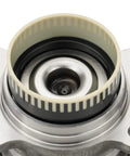 Close-up view of Rear Wheel Hub Bearing Assembly 512437 Solid Fit For 2010 2014 Hyundai Sonata, showing metal and plastic parts.