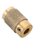 Pro Grit Diamond Grinding Wheel For Electric Glass Grinders With Brazed Abrasive Disc showcasing a brass core and textured surface.