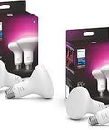 Smart BR30 LED Bulbs 4 Pack 85W Equivalent Color Ambiance Vibes White To Color, 1200 Lumens, E26 Base shown with packaging