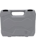 Heavy Duty 3/8 Drive Long Impact Hex Bit Socket Set With 20 Piece SAE Metric Sizes In Premium S2 Steel Extended Bits For Tough Jobs And Heavy Machinery That Will Rock Your World. gray plastic carrying case with handle