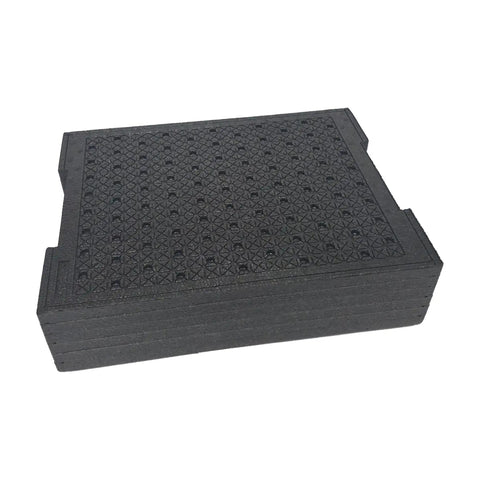 L-BOXX Two Tier Stackable Tool Box Kit foam insert, textured surface detail, part of heavy duty gear for jobsite organization.