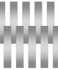 Top Shelf 304 Brushed Stainless Steel Trim Strips 10 Pack For Cabinet And Wall Edge Molding Rustproof accents in a row.