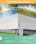10x20 Ft Pop Up Canopy Tent With Removable Sidewalls For Parties And Events showcasing UV protection and waterproof features