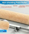 Pro Grade 18 Inch Paint Roller Brush Kit with medium nap polyester sleeve for smooth, non-shedding painting finish.