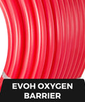 Red PEX Tubing With O2 Barrier EVOH For Radiant Floor Heating And Potable Water, Five Eighth Inch Diameter, close up view