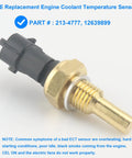 Engine coolant temperature sensor with brass threaded probe and black plastic connector