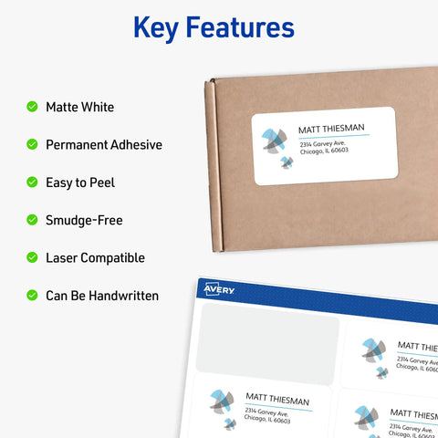Heavy Duty Waterproof Shipping Labels With Badass Permanent Adhesive Two By Four Inches Five Hundred Pack Laser Ready on packaging.