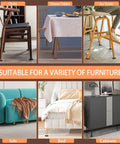 Top Notch 2.5 Inch Furniture Coasters 12 Pack Non Slip Bed Leg Pads under chairs, tables, stools, sofas, beds, and cabinets.