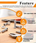 1020Pcs Metric Micro Screws And Nuts Set Flat Countersunk Head Assortment M1 To M25 stainless steel features on table