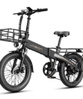 Foldable 20 Inch Fat Tire Electric Bike For Adults With 1200W Peak Motor And 48V Battery, aluminum frame side view