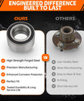 Comparison of Front Wheel Bearing Front Left Or Right Replacement For Ford C Max 2013 2018 Escape 2013 2019 Focus 2012 2018 Transit Connect 2014 2023 And Lincoln MKC 2015 2019 510110 Compatible Easy Fit vs lower-quality bearing