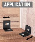 Tough As Nails Table Top Fasteners Heavy Duty Steel Furniture Connectors Classic Black application on wood surfaces.
