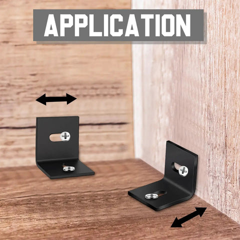 Tough As Nails Table Top Fasteners Heavy Duty Steel Furniture Connectors Classic Black application on wood surfaces.