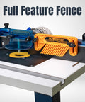 Built Like A Tank Benchtop Router Table With Steel Stand And Adjustable Fence Featuring Roomy Mdf Top For Precise Joinery Cuts with featherboard