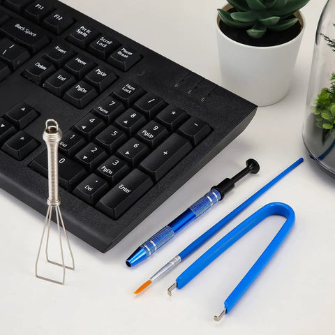 12 Pack Keyboard Lube Switch Puller Kits With Key Cap Remover Tools For Mechanical Keyboards displayed on desk
