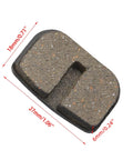 Mini Bike Disc Brake Pads For Predator 79cc To 105cc Engines 2 To 3 HP Go Kart And Doodle Bug Style Mini Bike Parts, dimensions shown