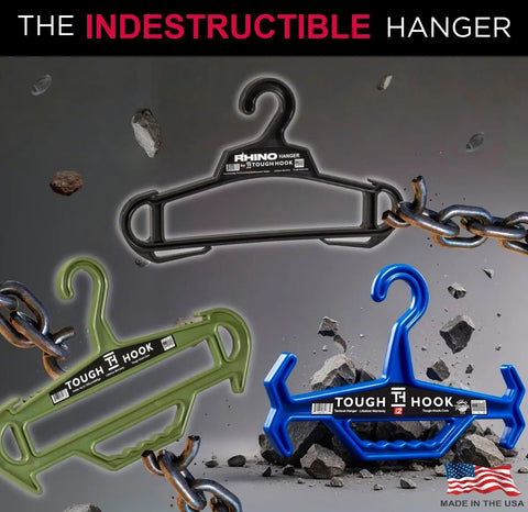 Three indestructible hangers for Beast Mode Heavy Duty Hanger For Police Gear Scuba BCD And Wetsuits Anti Slip DuraResin 200Lb.