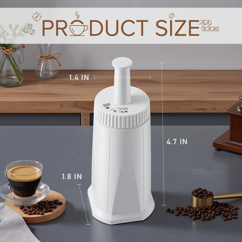 Premium Water Filter Replacement For Breville Espresso Machines Barista Touch BES880 Oracle Touch BES990 with size dimensions