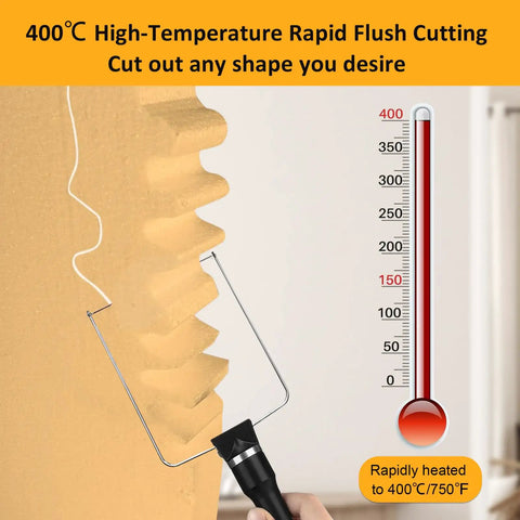3 In 1 Foam Cutter Tool Set With Storage Bag, Includes 4.1 Inch Hot Knife Cutter Pen, 2.6 Inch Bendable Foam Cutter, 4.1 Inch Bow Wire Cutter, 32.8 Feet Replacement Wire, Marker Pen For Precise Styrofoam Shaping And Craft Projects. 400°C bow wire cutting foam