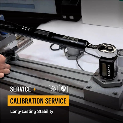 Calibration of Three Eighths Inch Drive Digital Torque Wrench With LED Display And Buzzer Alert For Tight Spaces In Engine Bays