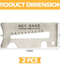 40-104 Key Gauge Kit For Locksmiths Key Decoder And Lock Pick Alignment Tool Set with product dimensions