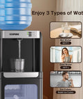 Three In One Water Dispenser With Built In Ice Maker Hot And Cold Water Cooler For Five Gallon Bottles in use