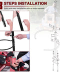Bucket Bracket For ZeroTurn Mower Handle Upgrade For Quick Tool Transport And Yard Cleanup Haul Mulch Debris And Plants In A 5 Gallon Bucket Black Heavy Duty Yet Lightweight installation process