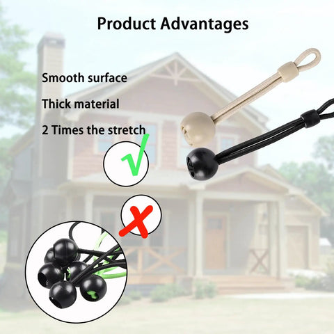 Universal Bungee Tie Kit For Roller Shades And Shade Sails Heavy Duty Corrosion Resistant Clips And Tie Downs Indoor Outdoor Patio Use Replacement Parts 2 Pack Brown Easy Install