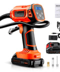 Tire Inflator Portable Air Compressor Cordless 21V Handheld Pump With Digital Pressure Gauge Rechargeable Battery Quick 160 PSI Inflation For Car Motorcycle And E Bike Compact Travel Companion
