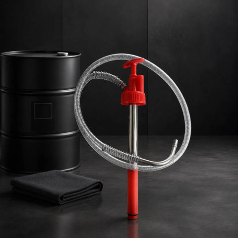 Manual Oil Transfer Pump Portable Siphon With Flexible Hose Handheld Pump For DIYers Garage and Workshop Maintenance