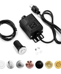 Sink Top Air Switch Kit For Garbage Disposal, Polished Stainless Steel, Long 3.5 Inch Button with multiple color options
