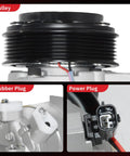 AC Compressor With Clutch For Nissan Maxima Murano Pathfinder Quest And Infiniti JX35 QX60 2008 To 2015 Road Ready showing pulley and power plug details.