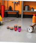 Portable Paintless Dent Repair Kit For Cars With Metal Tap Down Heads And Ergonomic Handle 4 Piece Auto Dent Removal Set For Hail Damage Door Dings And Body Fixes Grab Your Ride And Fix It Fast With Replaceable Hammer Tips, metal tips on bench