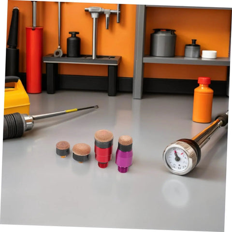 Portable Paintless Dent Repair Kit For Cars With Metal Tap Down Heads And Ergonomic Handle 4 Piece Auto Dent Removal Set For Hail Damage Door Dings And Body Fixes Grab Your Ride And Fix It Fast With Replaceable Hammer Tips, metal tips on bench